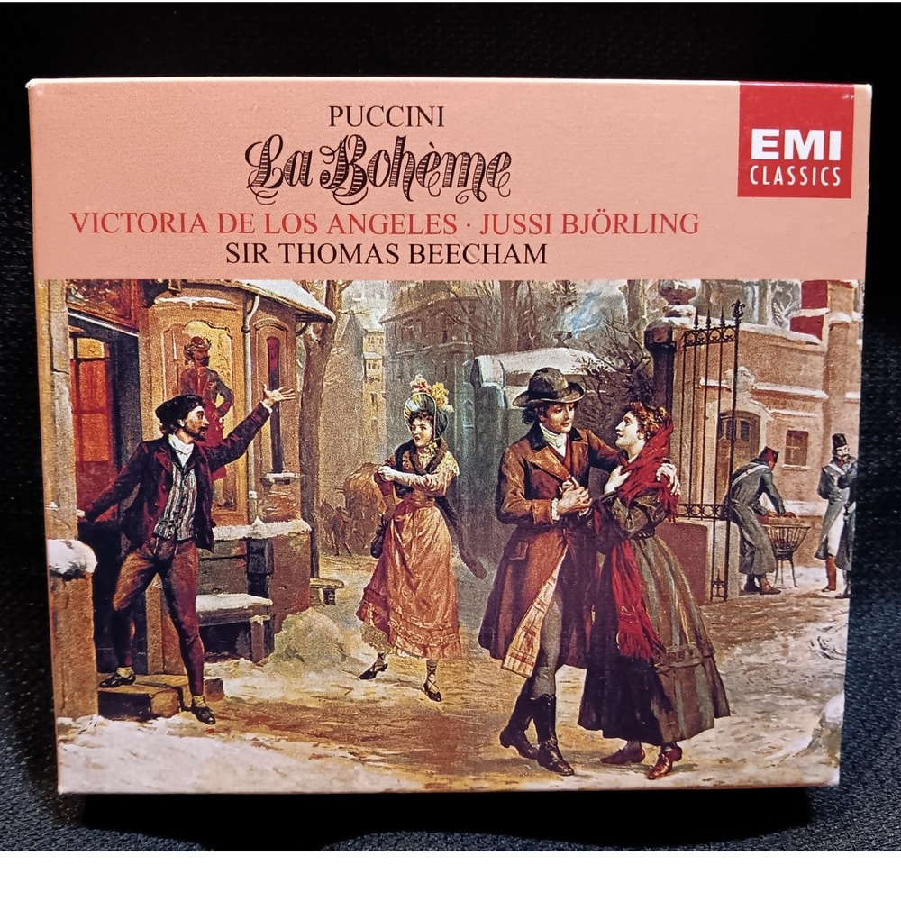 Puccini: La Bohème 2 CD Set EMI 1993 Sir Thomas Beecham Victoria de‎ Los Angeles